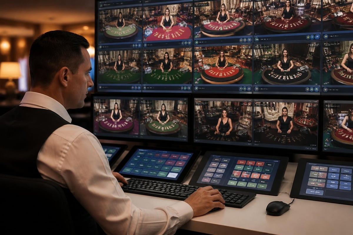 Live casino game management