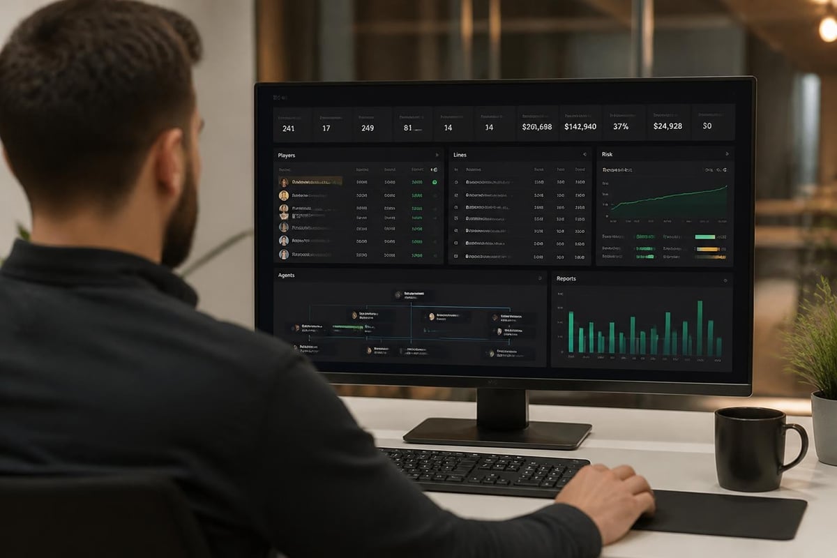 Per head sportsbook management interface