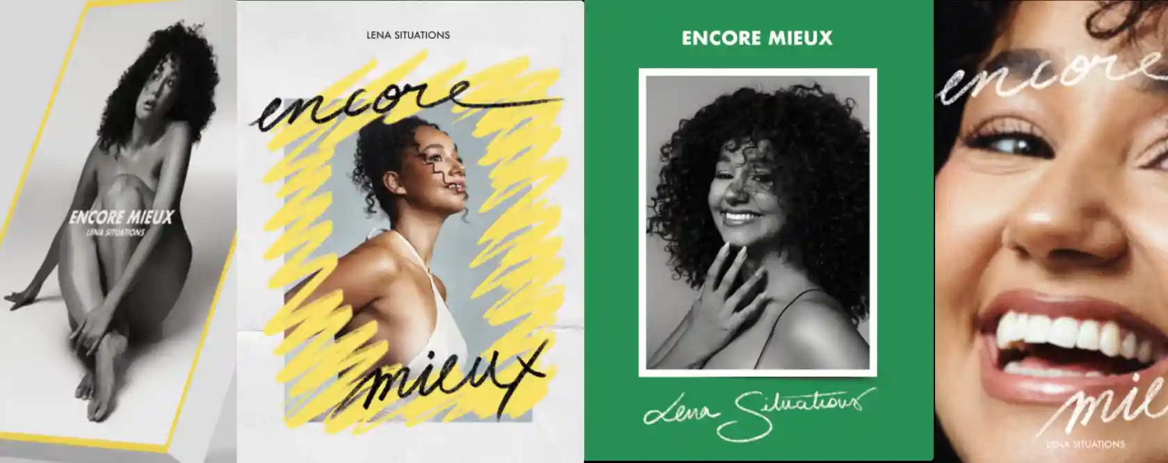 Léna Situations dévoile 4 couvertures différentes pour son nouveau livre “Encore Mieux”