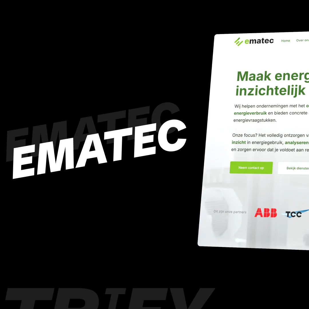 Instagrampost over website voor Ematec van Trify