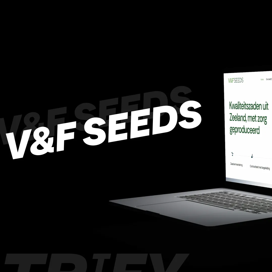 Instagrampost over website voor V&F Seeds van Trify