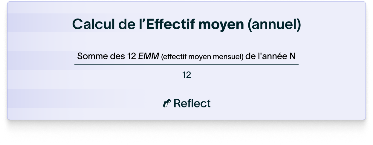 Calcul de l'effectif moyen