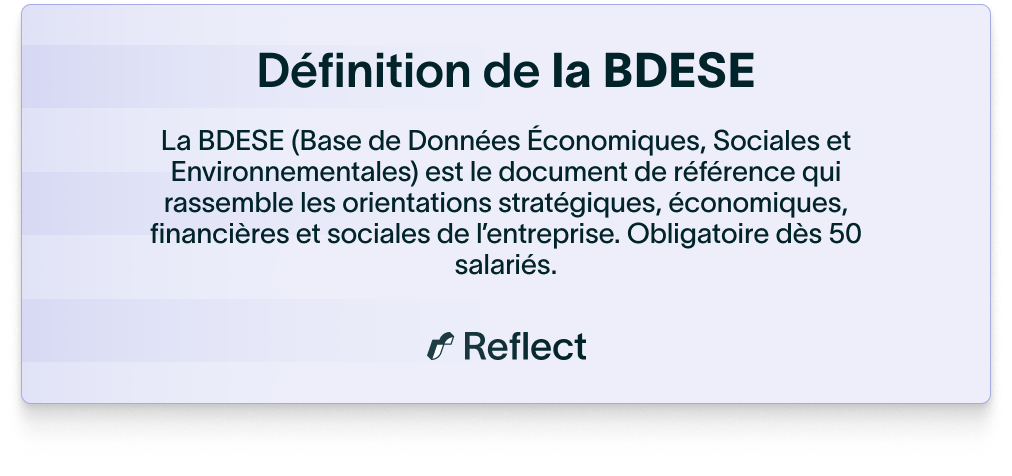 Définition BDESE