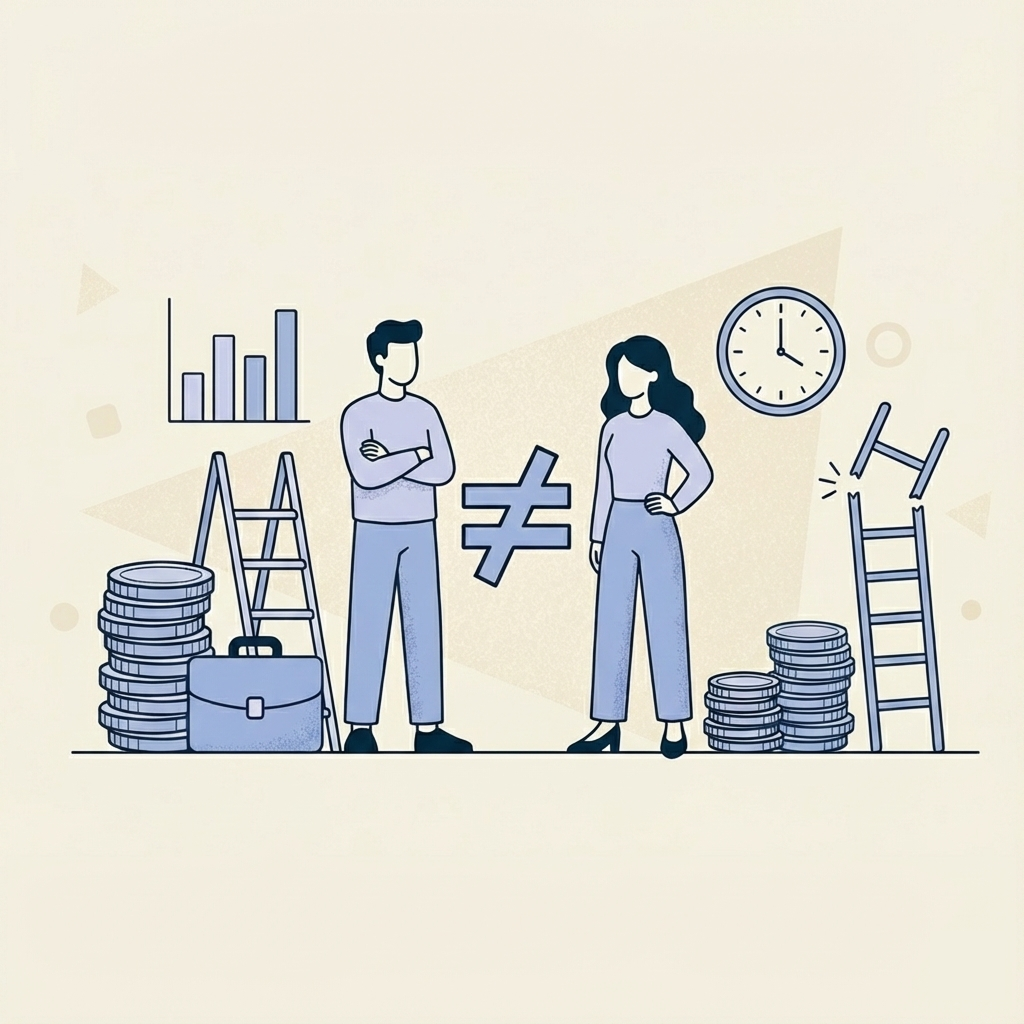 un homme et une femme illustrant l'Écart salarial homme femme