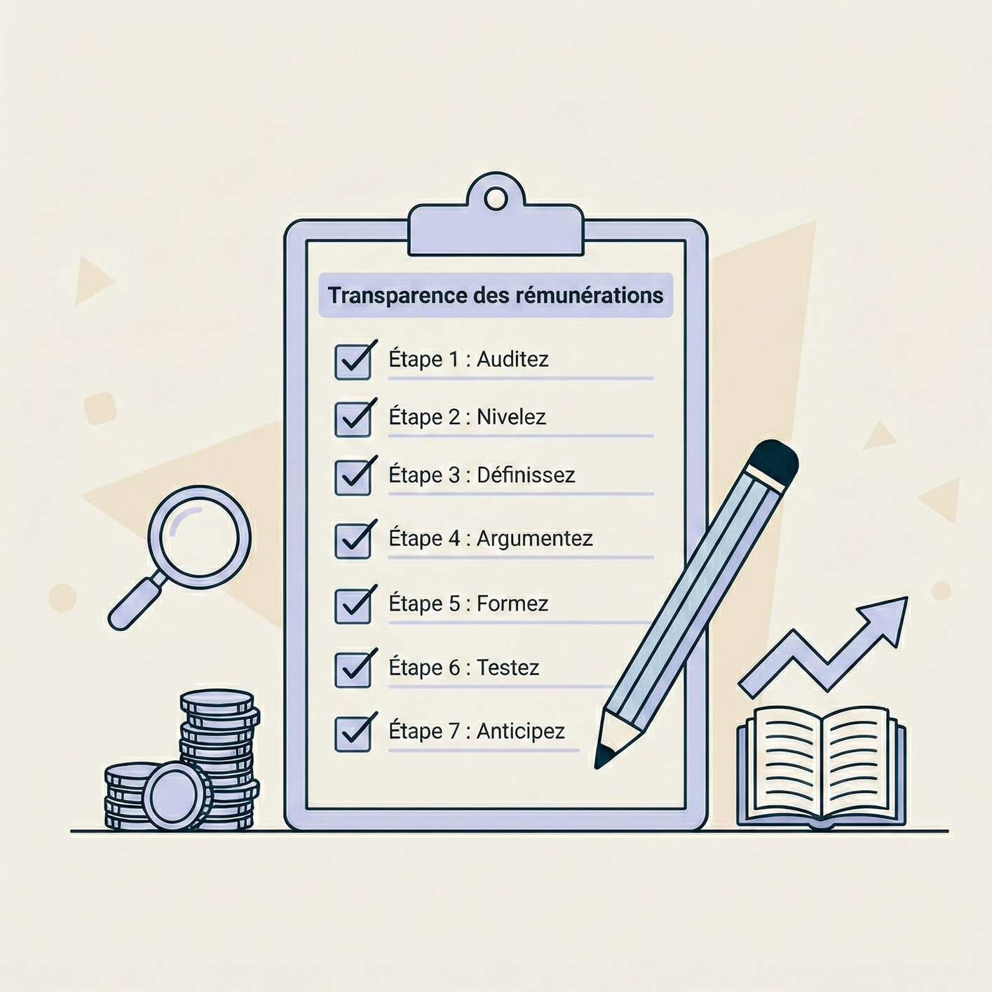 checklist de 7 éléments transparence des rémunérations