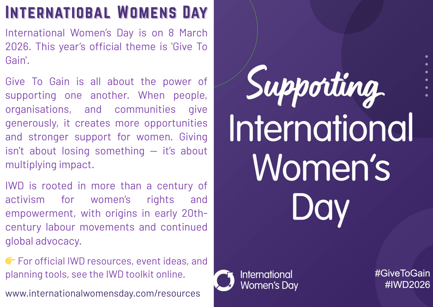 International Womens Day