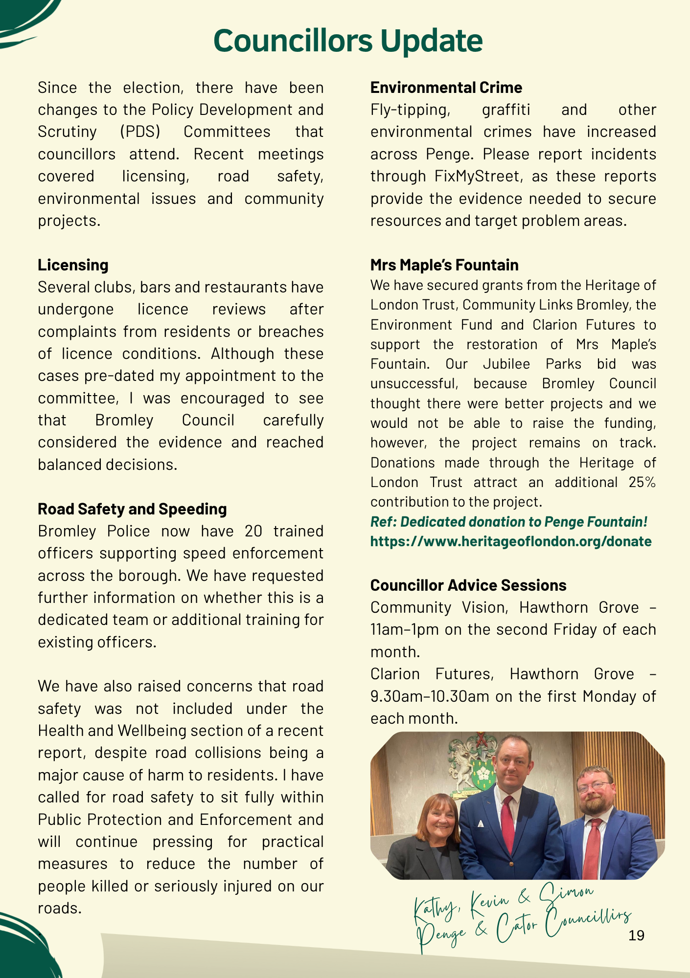  Councillors Update
