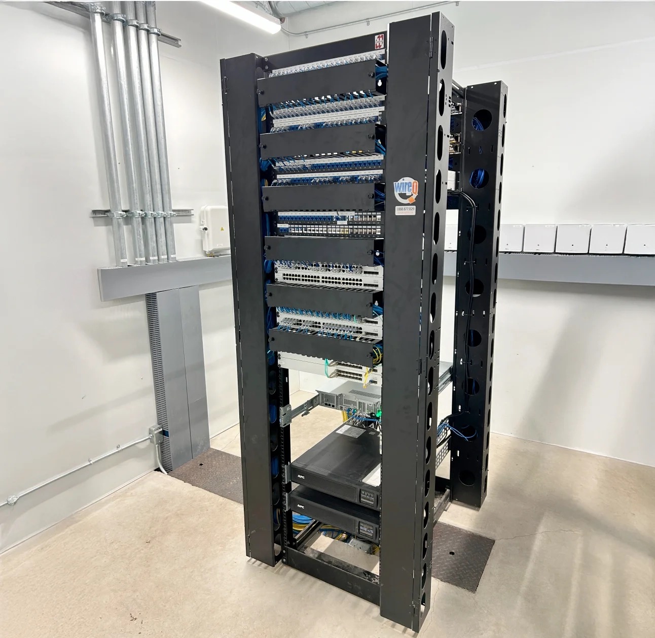 Access control and network rack installed by WireQ