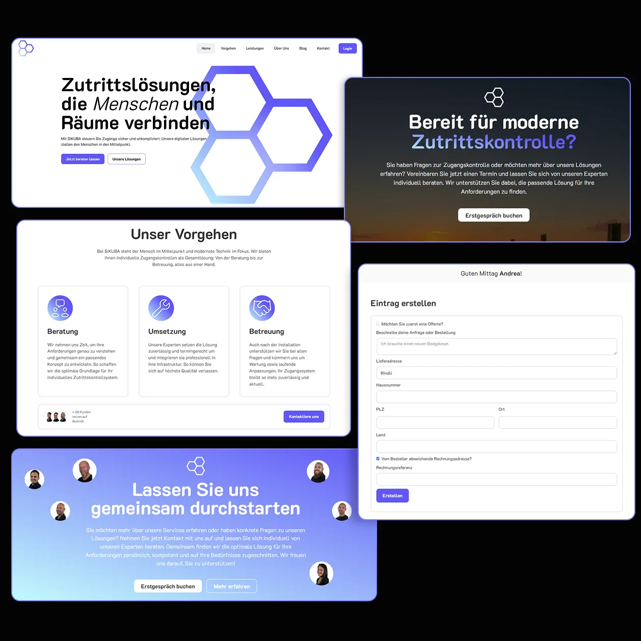 Webdesign for the company SiKUBA GmbH. Modern website with software-integrations.
