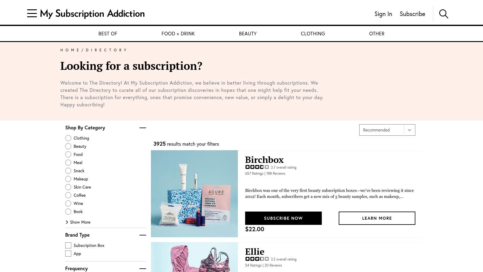 My Subscription Addiction (MSA) – Directory