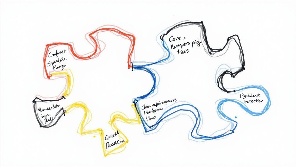 A person sitting at a desk with a laptop, looking at a website with charts and community profiles, symbolizing the growth and stability of a membership business.