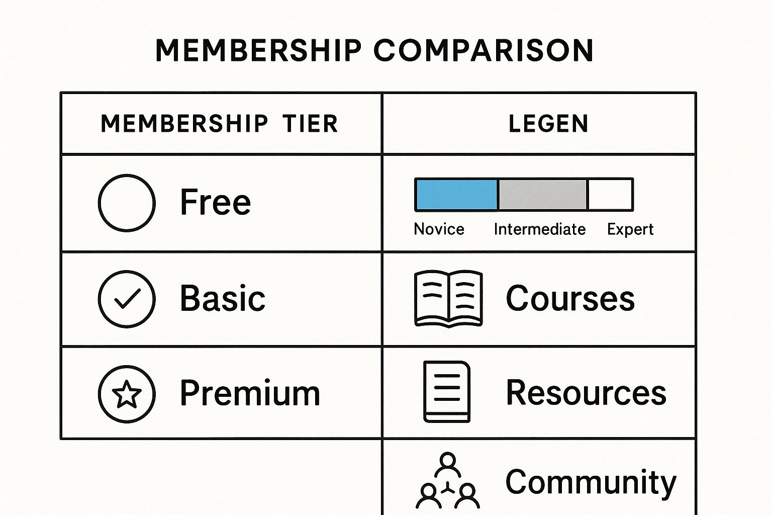 Infographic about building a membership website
