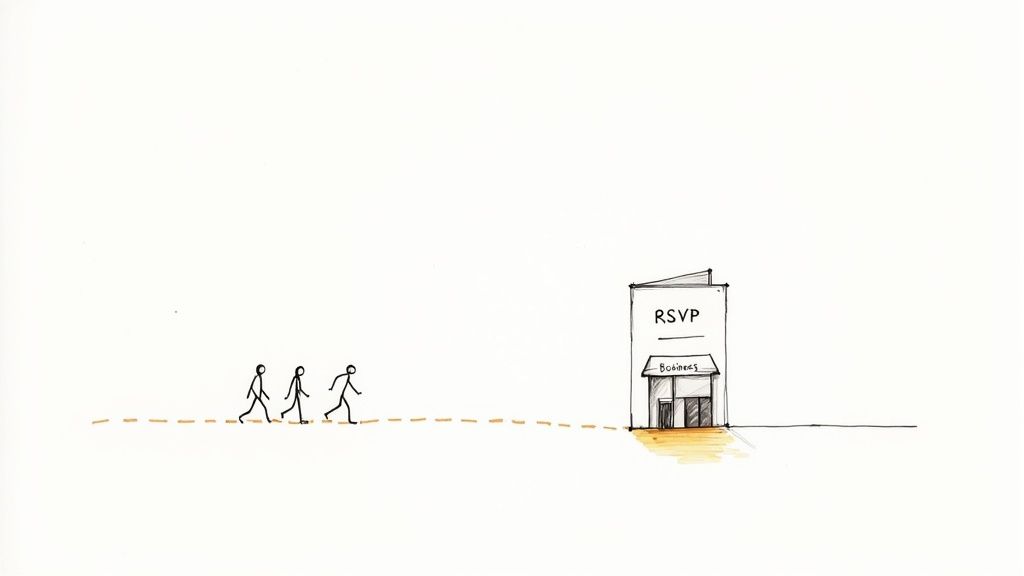 A group of professionals networking at an event, representing the concept of lead generation