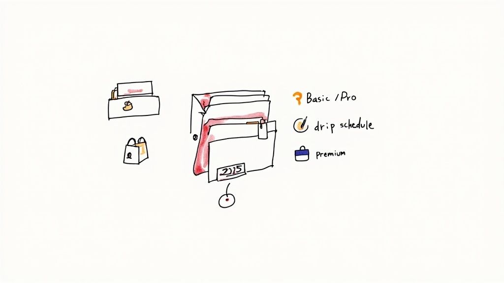 A digital padlock icon overlaid on a video thumbnail, symbolizing content protection.