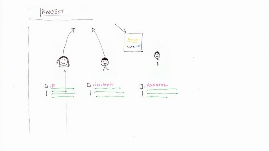 An event coordinator managing a checklist on a digital platform, showcasing collaboration.