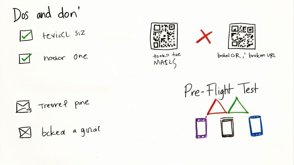 A person scanning a QR code on a smartphone, with a security shield icon overlayed.