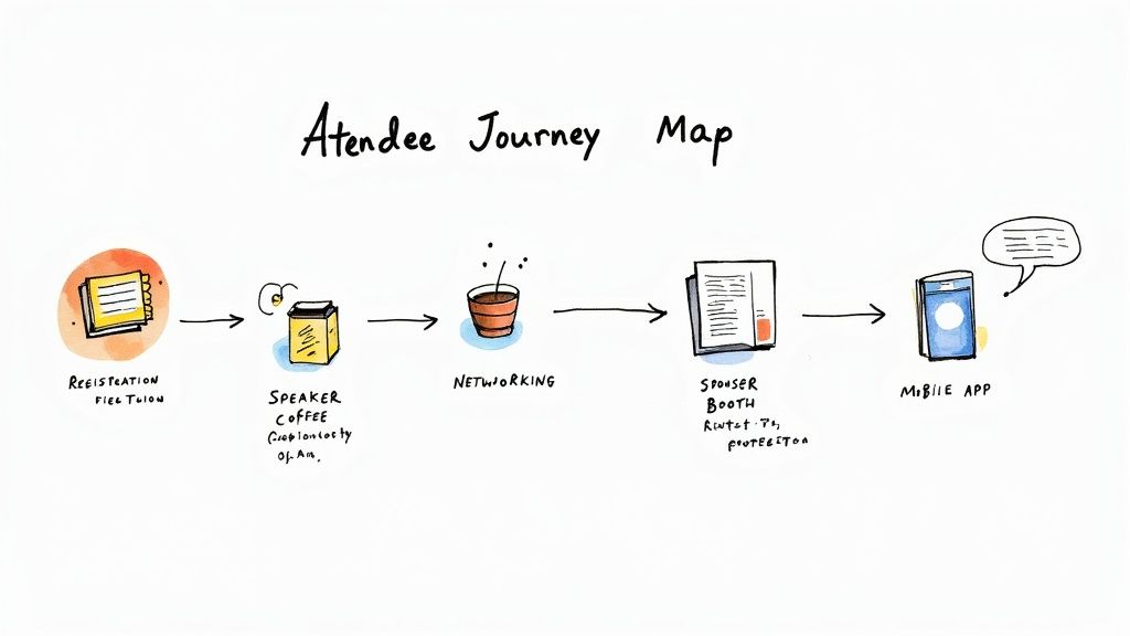 Marketer reviewing a social media campaign on a tablet to create buzz for an upcoming event.