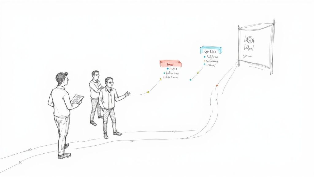 Team onboarding illustration