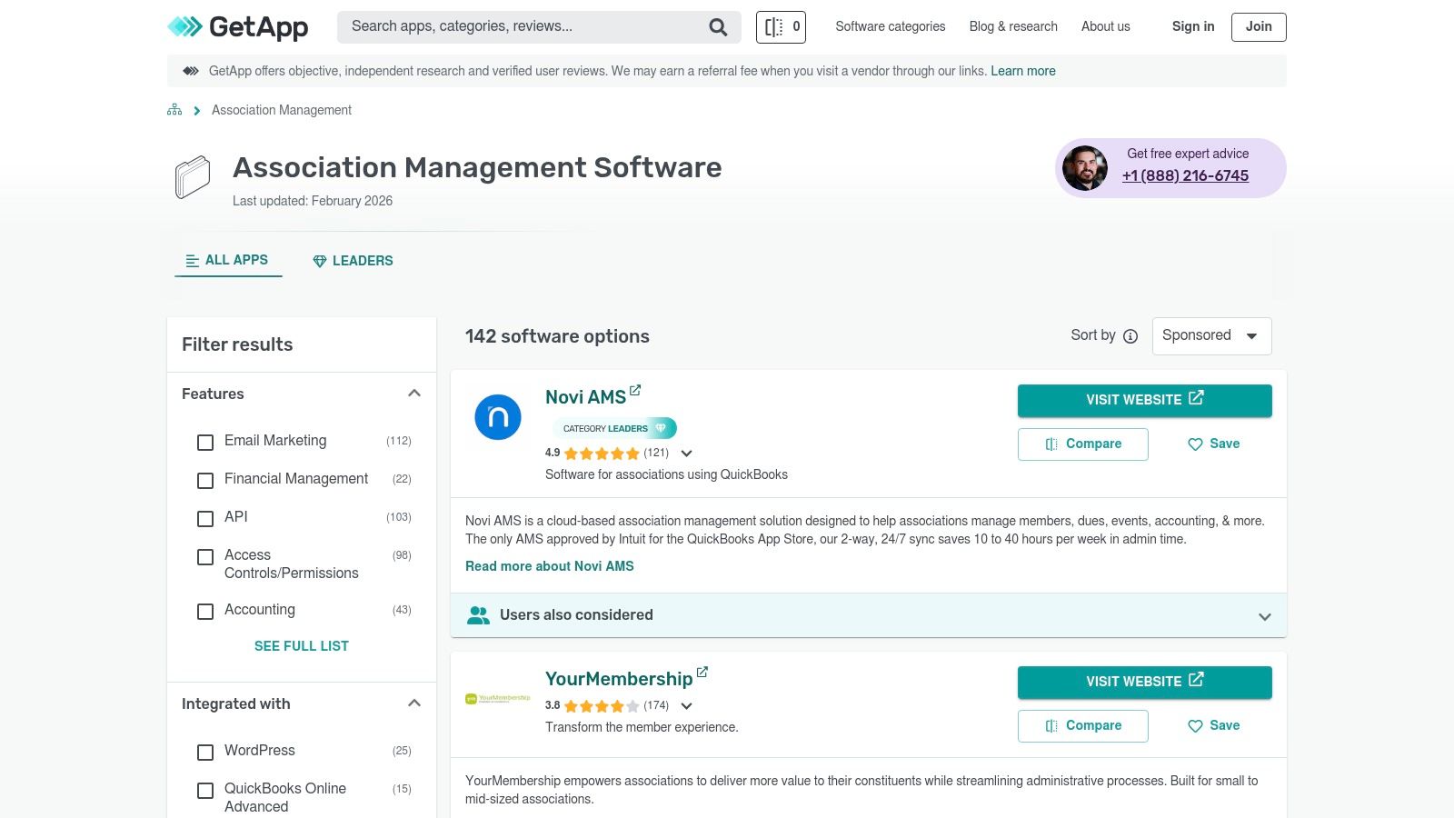 GetApp – Association Management category