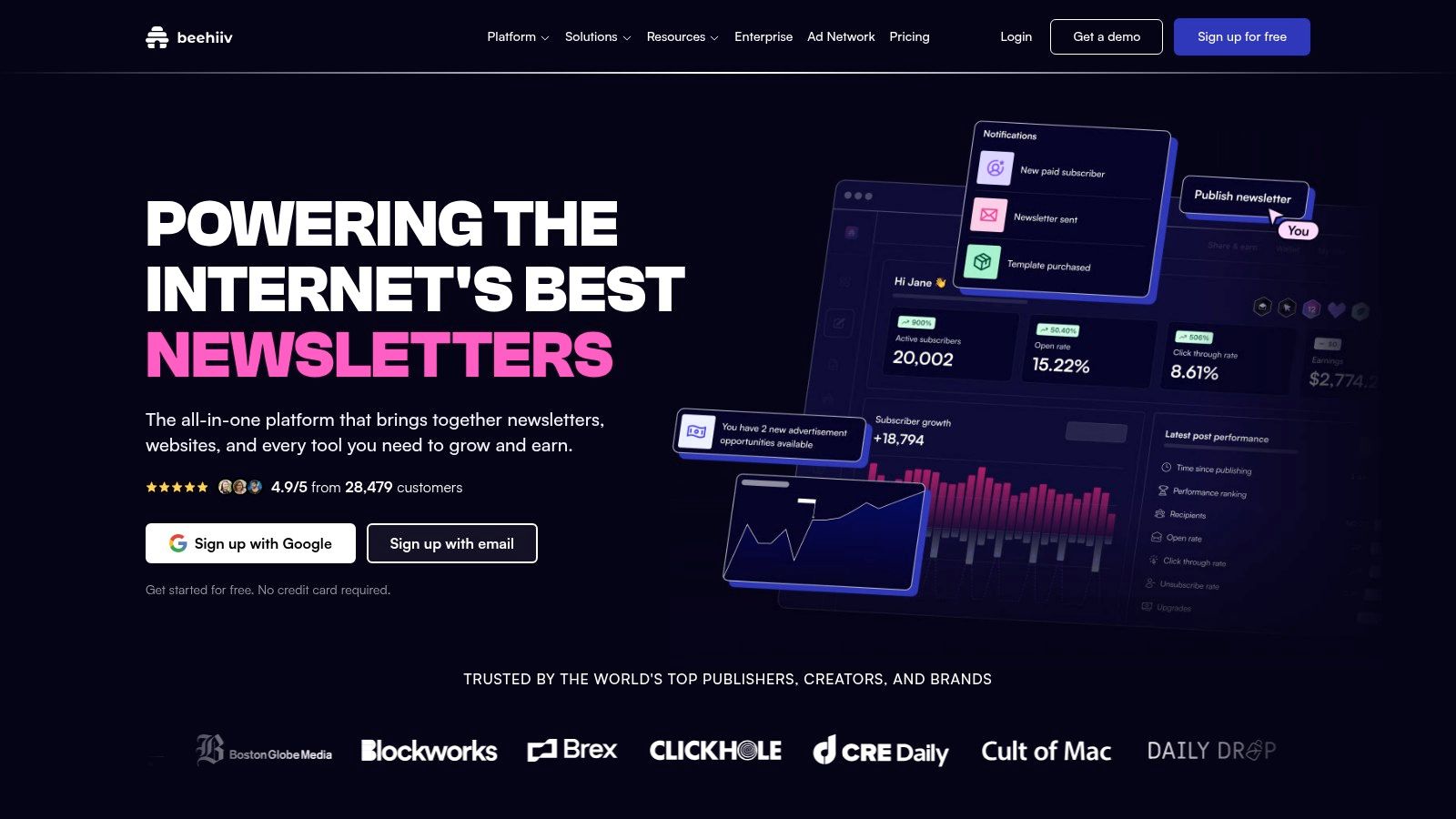 beehiiv Newsletter Dashboard