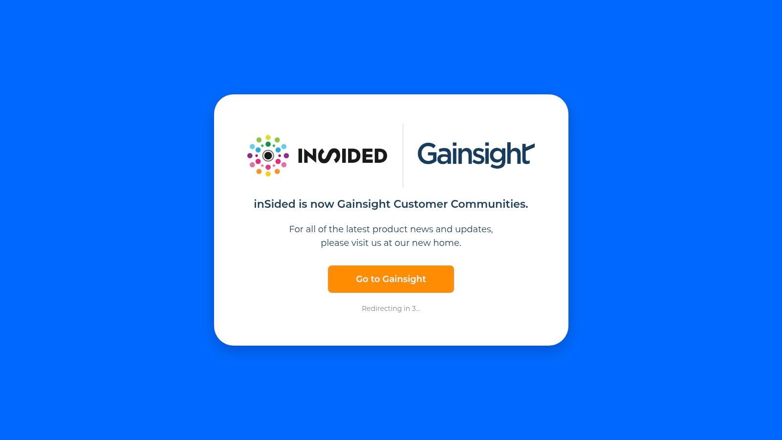 Gainsight Customer Communities (formerly inSided)