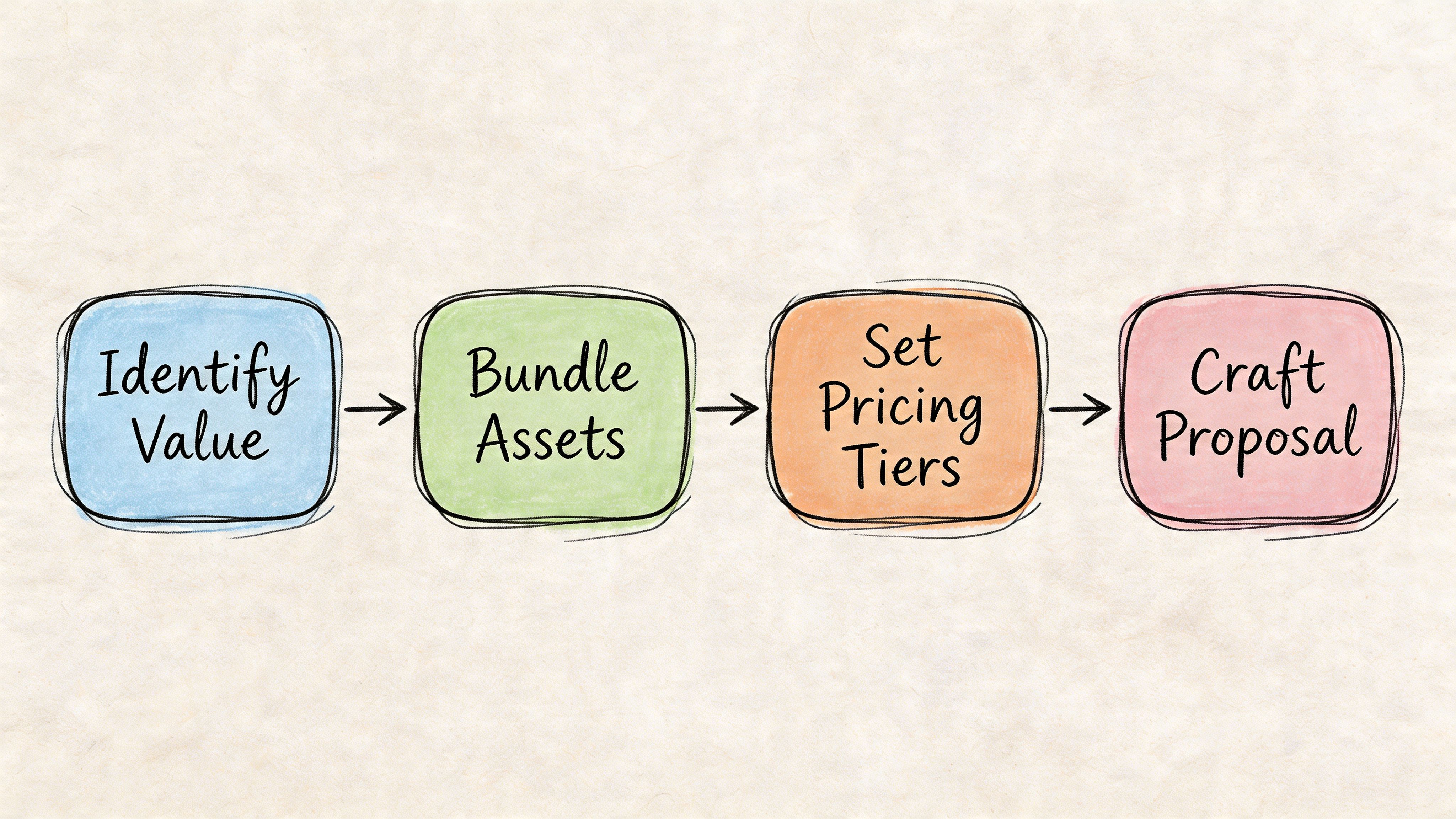 A flowchart showing a four-step process for sponsorship in events starting from identifying value to crafting proposals.