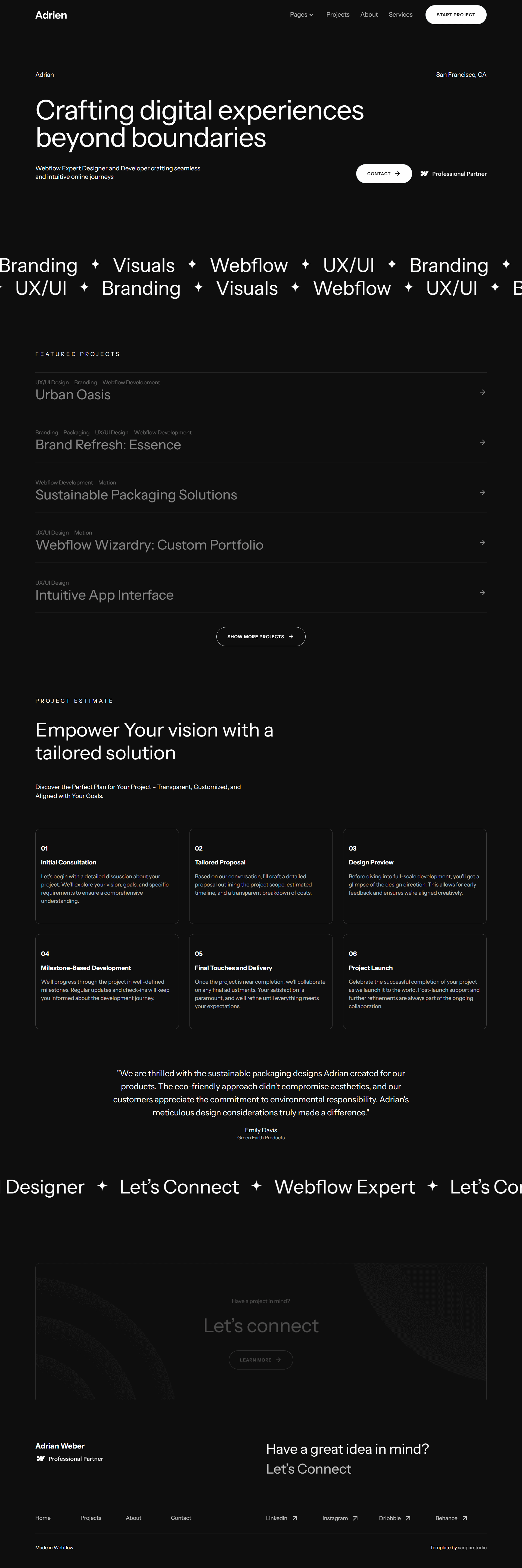 Home 1 page screenshot preview