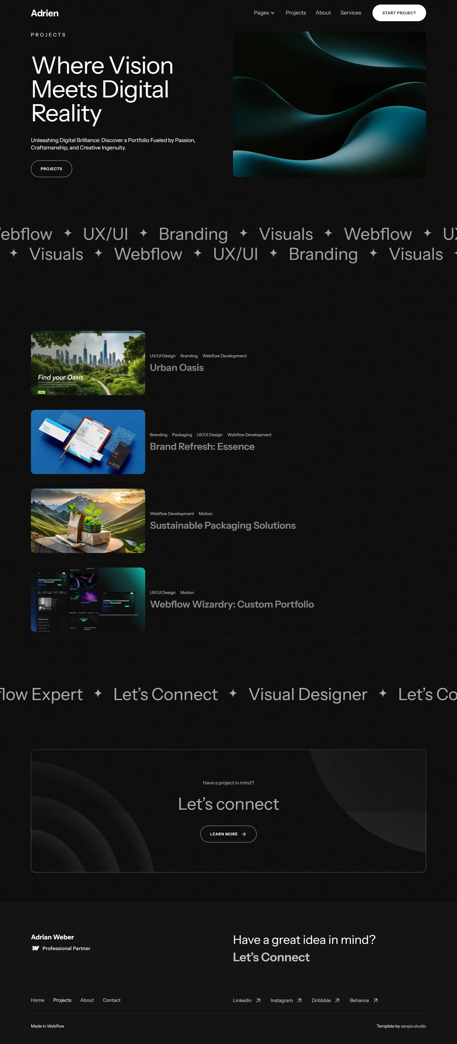 project 1 page screenshot preview