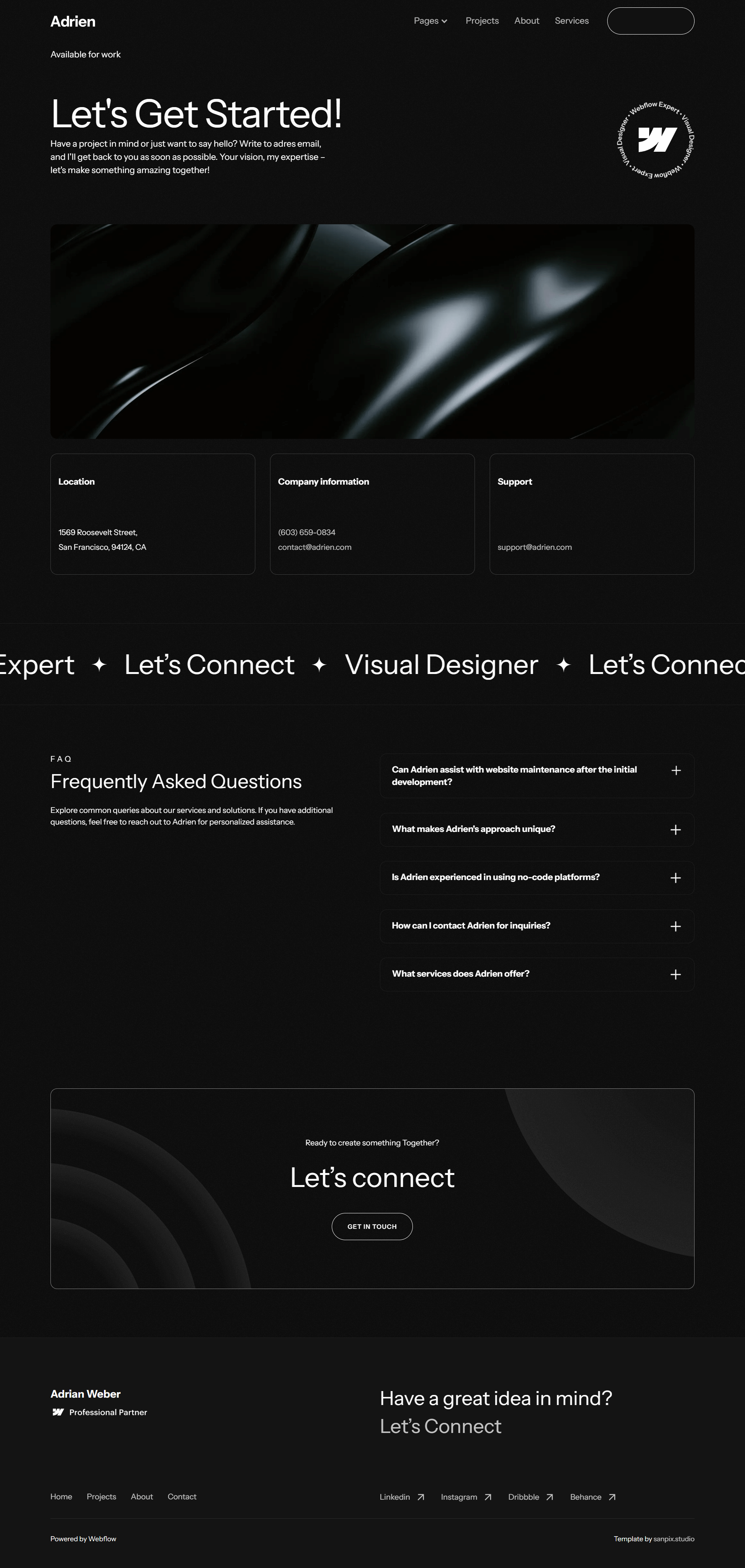 Contact 3 page screenshot preview