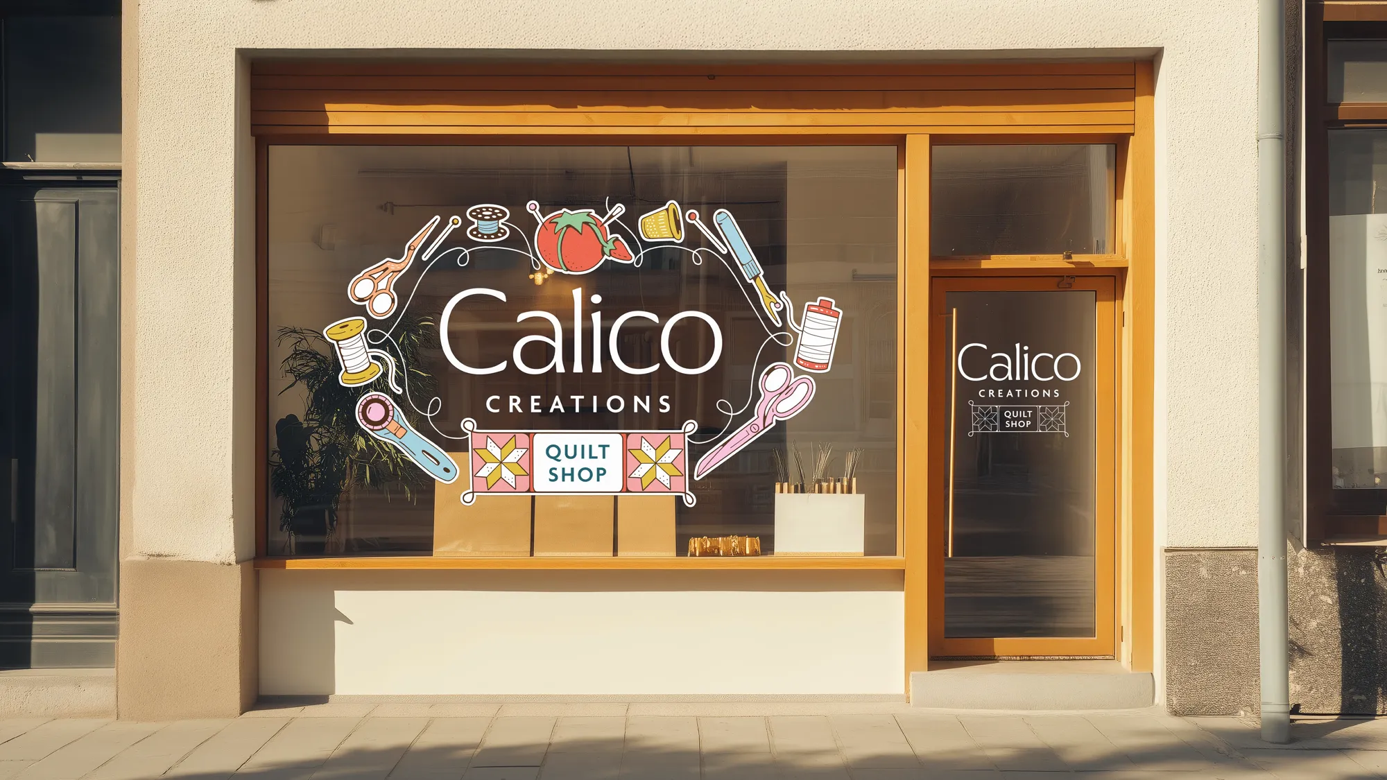 New logo design on storefront window | Baylii Branding | Mount Vernon, WA
