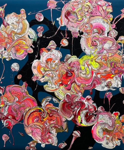 Abstract Bouquet 240729 (Yellow Gradation x Pastel Pink)