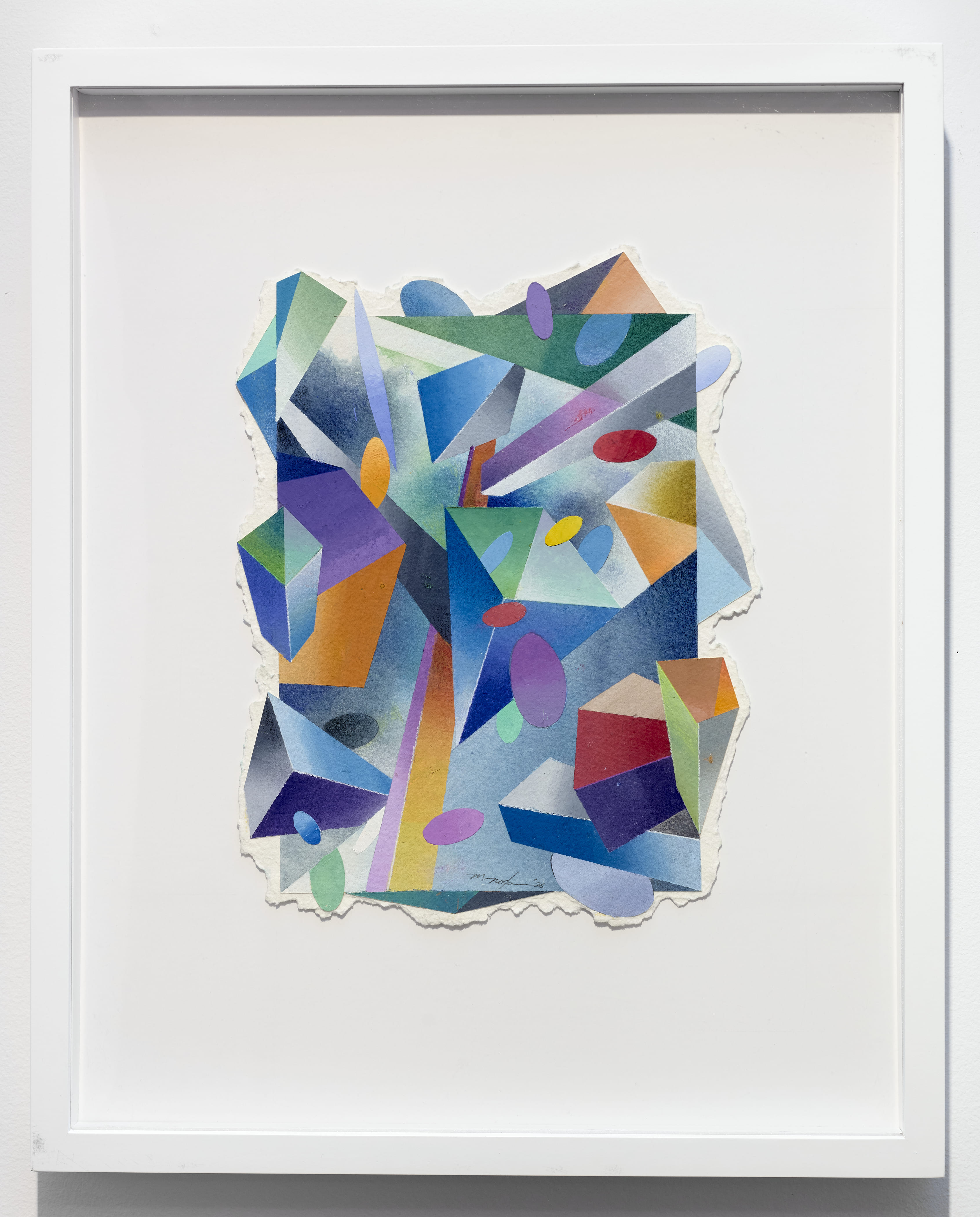 Masaaki Noda, Evolution-55, 2026. Watercolor on Paper (framed), 12 1/2 x 9 3/4 inches.