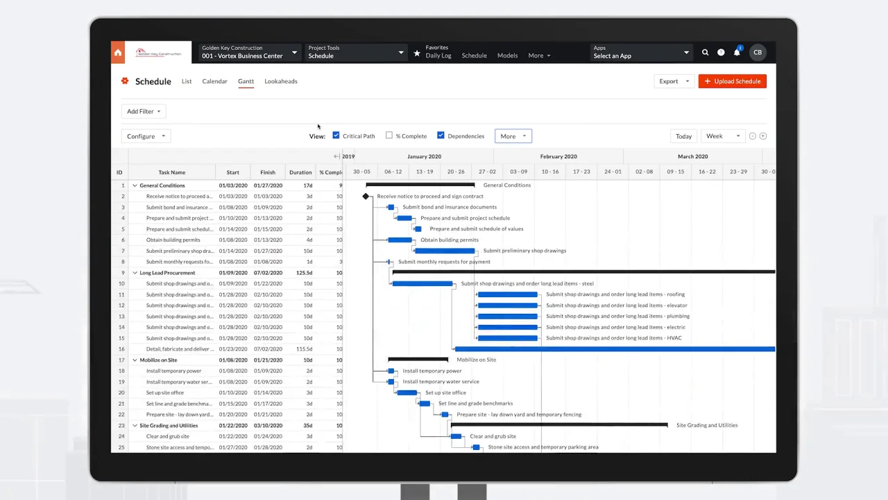 Procore platform