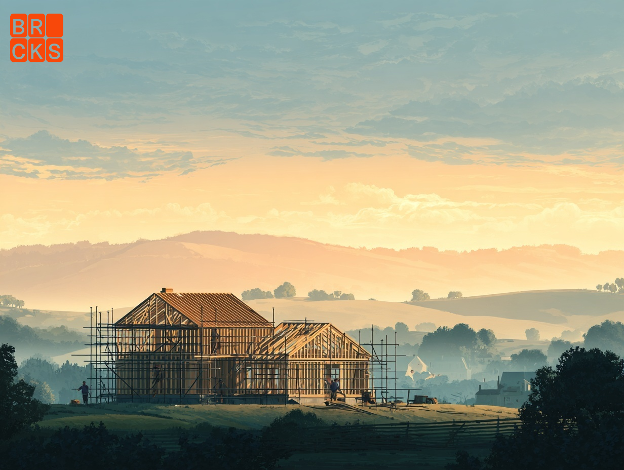 A construction project in some beautiful rolling hills in england