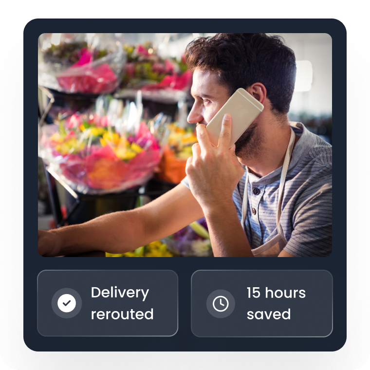 Never worry about missed or delayed deliveries with automated reroutes and refunds.