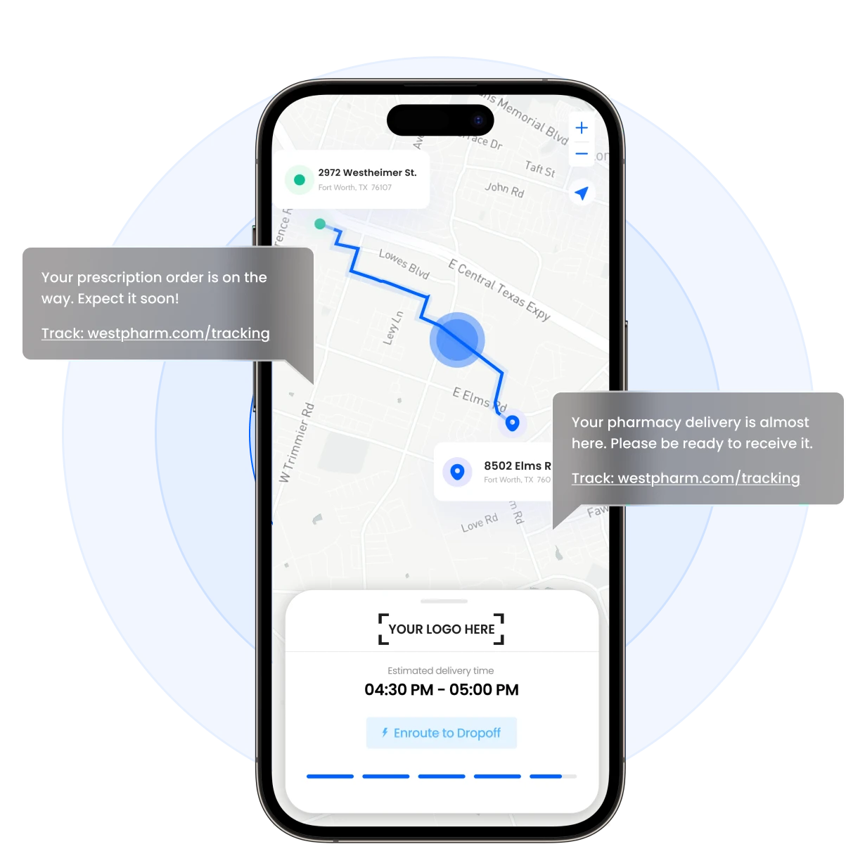 Real-time delivery visibility for patient peace of mind
