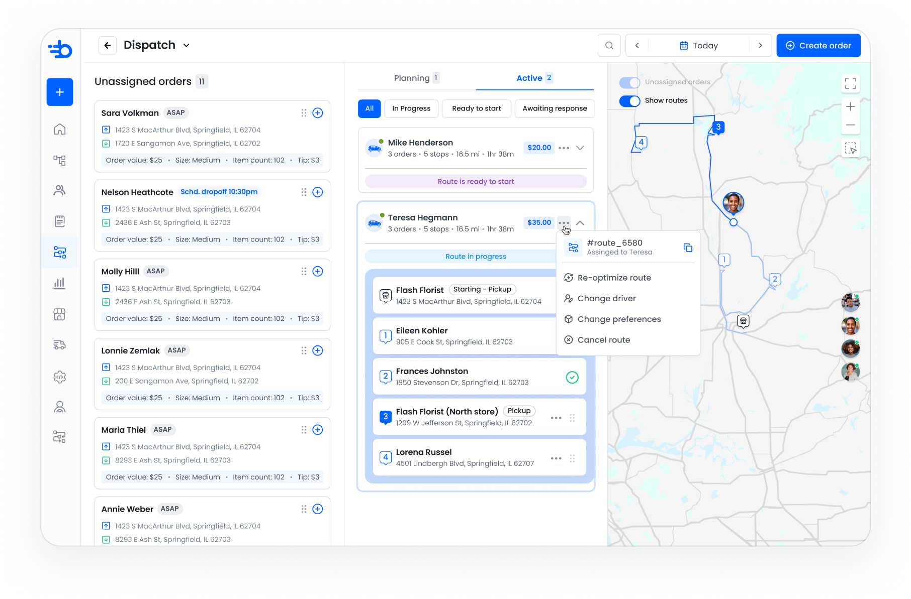 Dynamic dispatching with full visibility & control