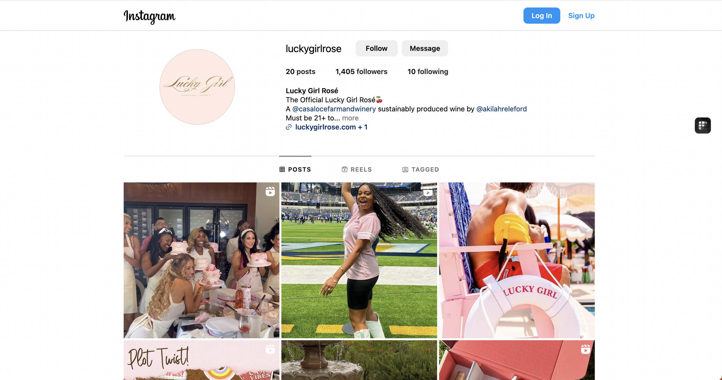 lucky girl rose social media