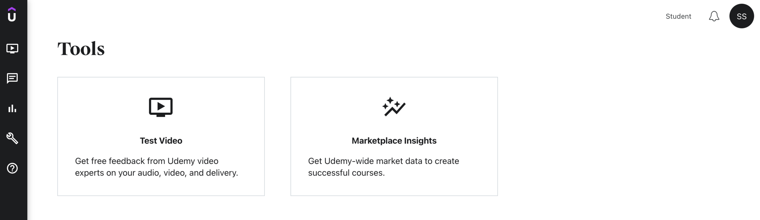 udemy dashboard