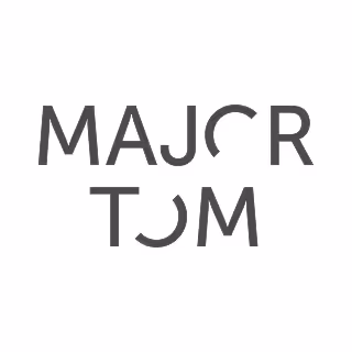 Logo for Major Tom in a modern, minimalist black font with partial letter cuts.