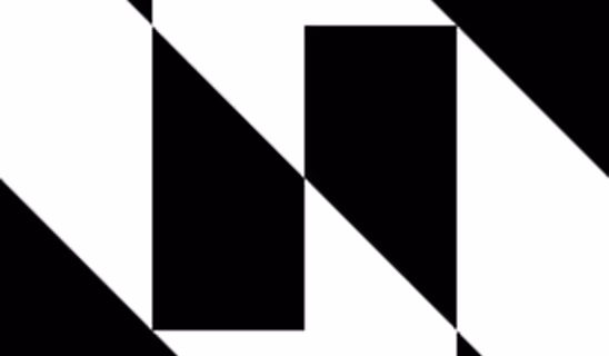 Black and white abstract geometric logo design.