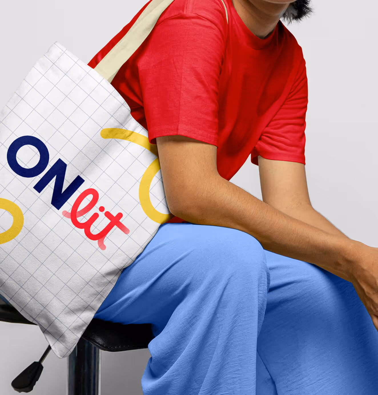ONlit mini case study showcasing colorful, energetic branding with playful typography and student-friendly design.