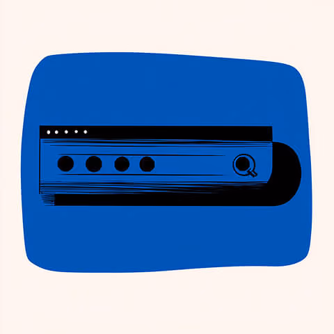Minimal illustration of a horizontal website interface or navigation bar, representing a digital platform or site structure.