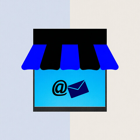 Three envelopes labeled Welcome, Abandon, and Win-Back, representing core Shopify email automation flows.