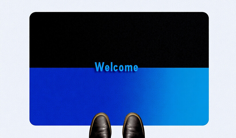 Modern storefront illustration, representing an active Shopify store engaging customers.