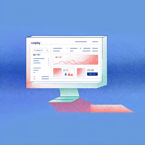 Computer dashboard with warning indicators and fluctuating charts, illustrating performance issues caused by bad Shopify development.