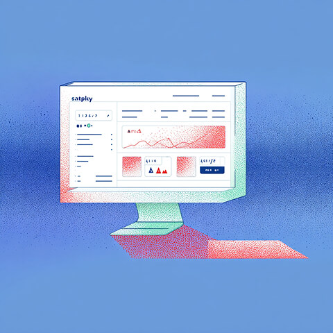Computer dashboard with warning indicators and fluctuating charts, illustrating performance issues caused by bad Shopify development.