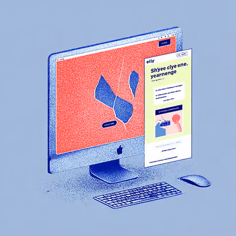 Stylized desktop monitor displaying a fragmented website layout, representing inconsistent design and unstable front-end development.