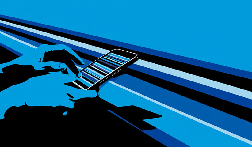 Row of digital screens aligned in perspective, representing repeated brand experiences across platforms.