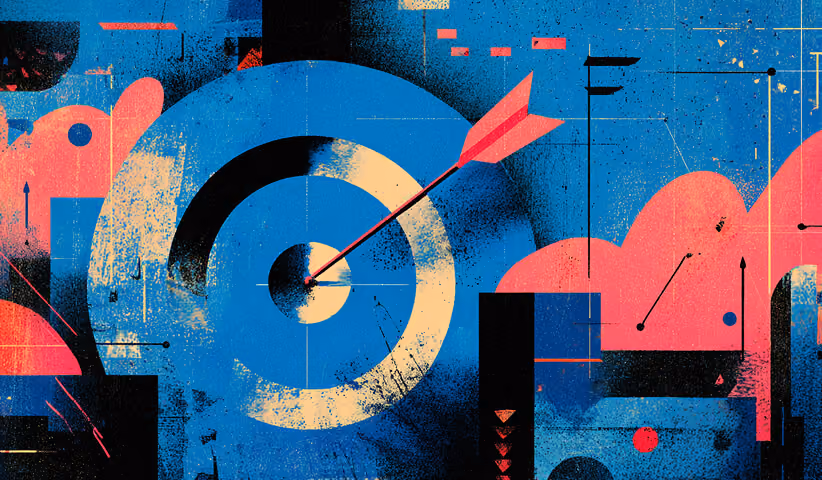 Target icon with an arrow hitting the center, symbolizing precise global targeting and localization strategy.